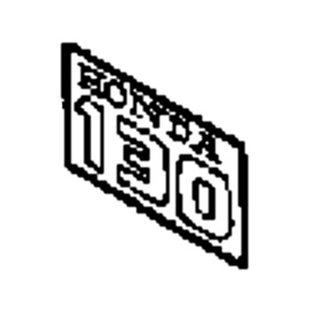 Honda OEM 87301-ZW5-A00 - MARK FR (BF130) -  Honda Original Part