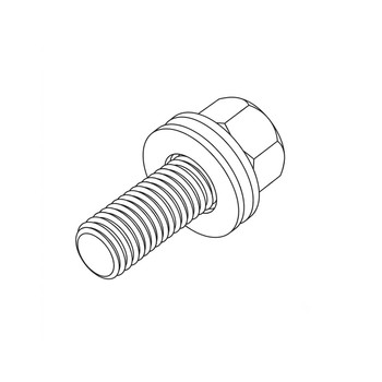 Honda OEM 934010501408 BOLTWASHER (5X14) Honda Original Part