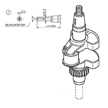 Honda OEM 13310-Z6M-000 - CRANKSHAFT (L=178.5) - Honda Original Part - Image 1