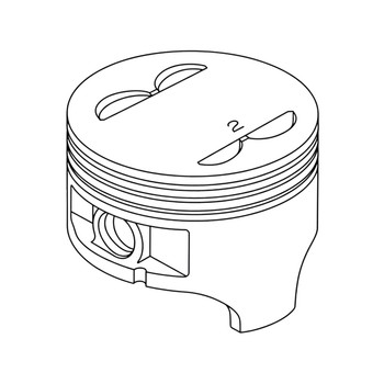 Honda OEM 13102-ZG8-000 - PISTON (OS 0.25) -  Honda Original Part