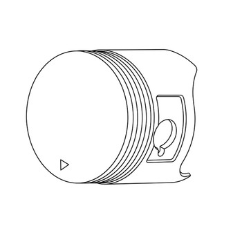 Honda OEM 13104ZF1020 PISTON (0.75) Honda Original Part