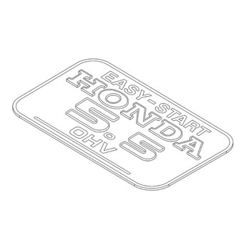 Honda OEM 87101ZE7W32 EMBLEM (5.5) Honda Original Part