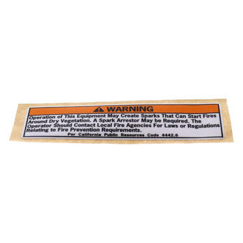 Honda OEM 87549YE0000 LABEL PARK WARNING Honda Original Part