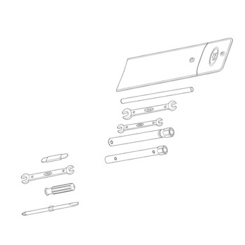 Honda OEM 89001ZF1000 BAG SET TOOL Honda Original Part