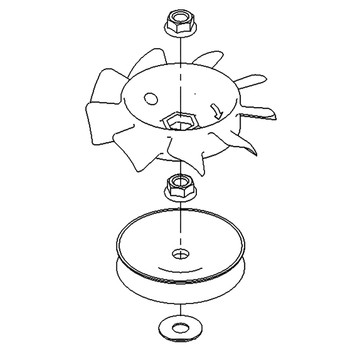 TORO 139-1837 - PULLEY & FAN REPAIR KIT - Original OEM part - Image 1