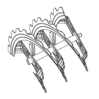 Husqvarna OEM 581970603 Auger Rib.30.Left Hand Ls Grey Husqvarna Original Part - NO LONGER AVAILABLE