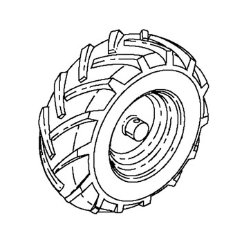 Husqvarna OEM 581576701 - Wheel.Asm.Crt.Lh.13X5X6.Silver - Husqvarna Original Part