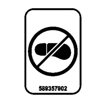 Husqvarna OEM 589357902 - Decal Tractor Deck No Step - Husqvarna Original Part
