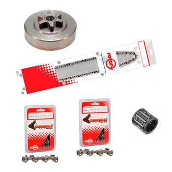 16" Bar Chain(x3) And Complete Sprocket Kit For ECHO CS-3410 Chainsaw