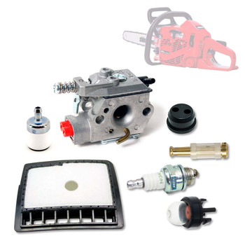 SHINDAIWA 305S COMPLETE CARBURETOR AIR-OIL-FUEL FILTERS SPARK PLUG FUEL LINES PRIMER BULB KIT OEM