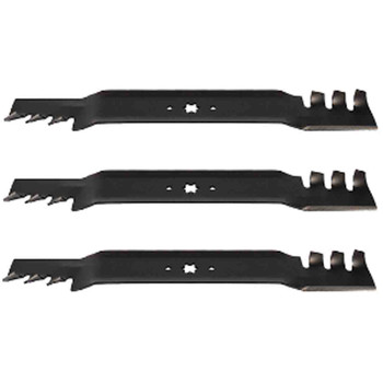 21-3/16" Blade Kit(3 Pack) Compatible With MTD OEM 942-04308X - 6 point star Center Hole