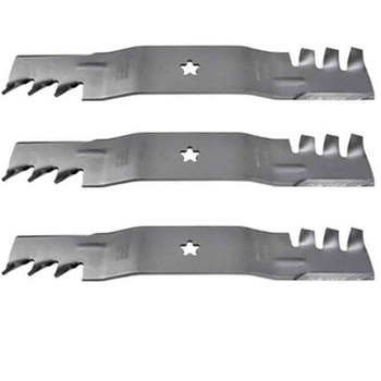 18-1/2" Universal Mulching Blade Kit(3 Pack) For Replace AYP OEM Blade 187255 54" Cut - 5 Point Star Center Hole