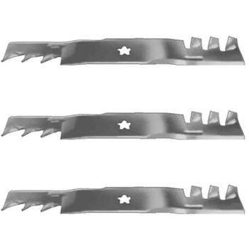 16-5/8" Universal Mulching Blade Kit(3 Pack) For Replace AYP OEM Blade 180054 48" Cut  - 5 Point Star Center Hole