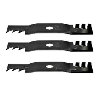 18-5/8" Blade Kit(3 Pack) Compatible With CUB CADET OEM 742P05086-X - Diamond Center Hole