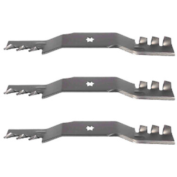 17.9" Blade Kit(3 Pack) Compatible With CUB CADET OEM 742-04053A - 6 point star Center Hole_A58