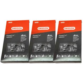 POWER CUT CHAINSAW CHAIN 3/8" 72EXL072G (3-PACK)