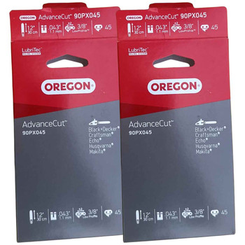 Oregon AdvanceCut Saw Chain 90PX045G – Fits 12" Bar -2 PACK