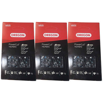 Oregon PowerCut Saw Chain 73LPX072G – Fits 20" Bar -3 PACK
