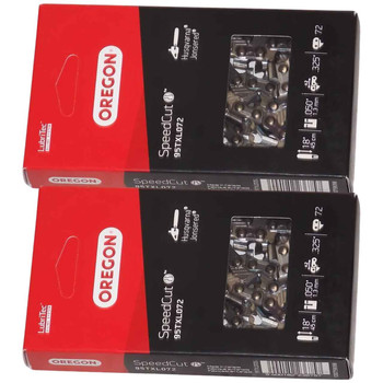 Oregon SpeedCut Saw Chain 95TXL072G – Fits 18" Bar -2 PACK