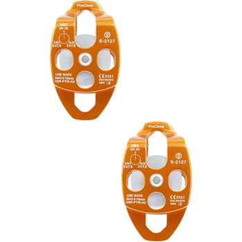 Orange USR-PTW-AU Aluminum Pulleys (2-Pack) From PRO CLIMB