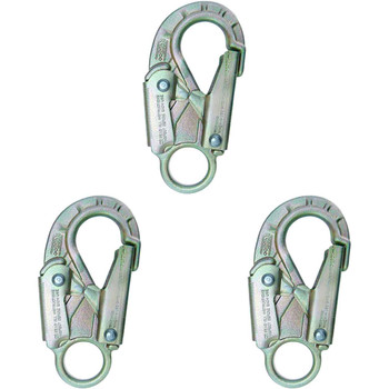 Zinc Plated USR-01-CF09 Steel Snaphooks (3-Pack) From PRO CLIMB
