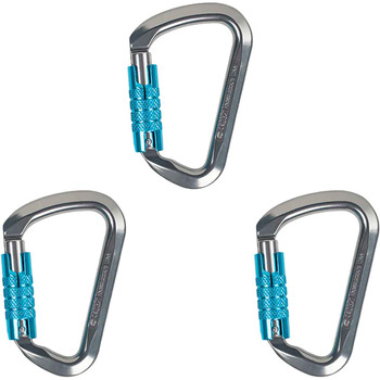 Silver USR-107-A3TU ALUMINUM CARABINERS (3-Pack) From PRO CLIMB