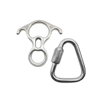 Steel Descenders Kit With Polish Quick Link Connectors