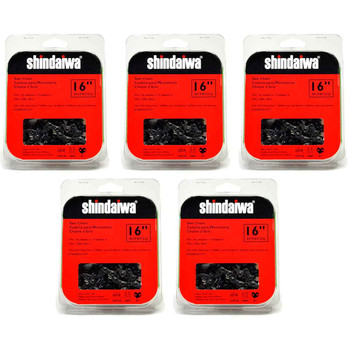 CHAINSAW CHAIN BY SHINDAIWA  91PX AdvanceCut,  PITCH 3/8" LP, 16" BAR, 0.050" GAUGE, 57 DL  5 PACK