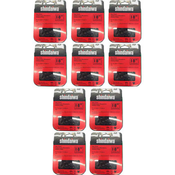 CHAINSAW CHAIN BY SHINDAIWA  91PX AdvanceCut,  PITCH 3/8" LP, 18" BAR, 0.050" GAUGE, 62 DL  10 PACK