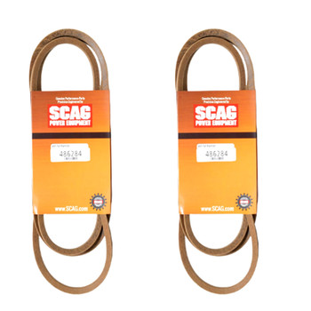 Drive Belt 486284 (2 Pack) STCII-52V-25CV-EFI Scag Tiger Cat II 52" (SN: N9000001-N9099999)