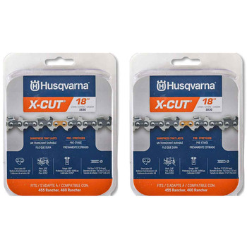 HUSQVARNA Chainsaw - X -CUT S83G ,18"BAR, 68 DRIVE LINKS, .050"GAUGE, 3/8"PITCH  - 2 PACK