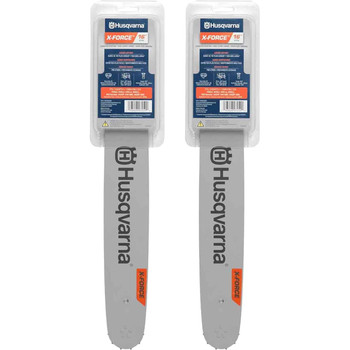 HUSQVARNA Guide Bar  - X -Force ,16"BAR, 66 DRIVE LINKS, .050"GAUGE, .325"PITCH   - 2 PACK