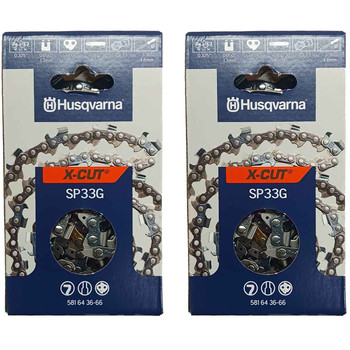 HUSQVARNA Chains - X -CUT SP33G ,16"BAR, 66 DRIVE LINKS, .050"GAUGE, .325"  - 2 PACK