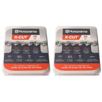 HUSQVARNA Chains - X -CUT S93G ,16"BAR, 56 DRIVE LINKS, .050"GAUGE, 3/8"   - 2 PACK