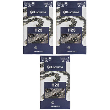 HUSQVARNA Chains - H23 ,18"BAR, 72 DRIVE LINKS, .050"GAUGE, .325"  - 3 PACK