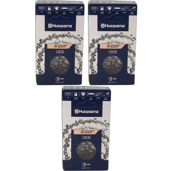 HUSQVARNA Chains - X -CUT C83S ,20"BAR, 72 DRIVE LINKS, .050"GAUGE, 3/8"  - 3 PACK