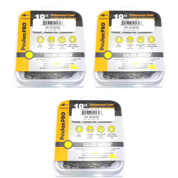 HUSQVARNA Chains - Standard ,18"BAR, 62 DRIVE LINKS, .050"GAUGE, 3/8"   - 3 PACK