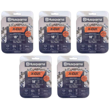 HUSQVARNA Chains - X -CUT SP33G ,18"BAR, 72 DRIVE LINKS, .050"GAUGE, .325"  - 5 PACK