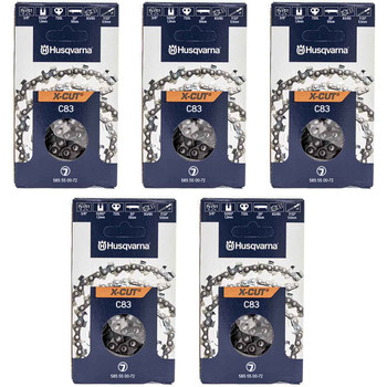 HUSQVARNA Chains - X -CUT C83 ,20"BAR, 72 DRIVE LINKS, .050"GAUGE, 3/8"  - 5 PACK