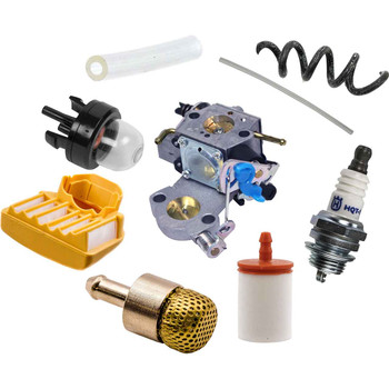 HUSQ 460 COMPLETE CARBURETOR AIR-OIL-FUEL FILTERS SPARK PLUG FUEL LINES PRIMER BULB KIT OEM