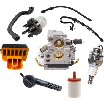 HUSQ 440 COMPLETE CARBURETOR AIR-OIL-FUEL FILTERS SPARK PLUG FUEL LINES PRIMER BULB KIT OEM