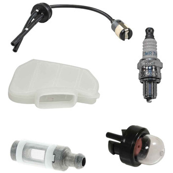 HUSQVARNA T435 AIR-OIL-FUEL FILTERS SPARK PLUG FUEL LINES PRIMER BULB KIT OEM