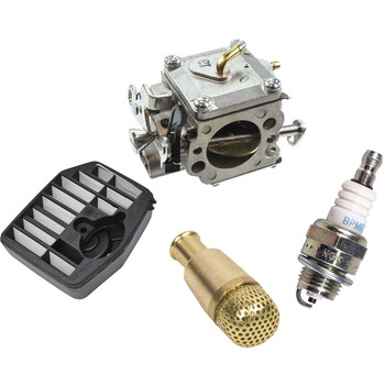 HUSQVARNA 390XP COMPLETE CARBURETOR AIR-OIL FILTERS SPARK PLUG KIT OEM