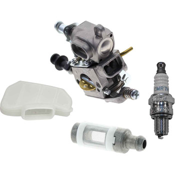 HUSQVARNA T435 COMPLETE CARBURETOR AIR-OIL FILTERS SPARK PLUG KIT OEM