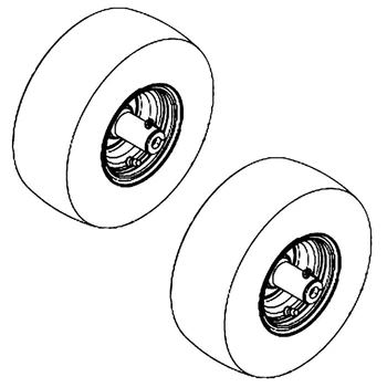 Husqvarna OEM TIRE.13X6.5-6.S-P.GLOSS BLK 599156702 (2 Pack)