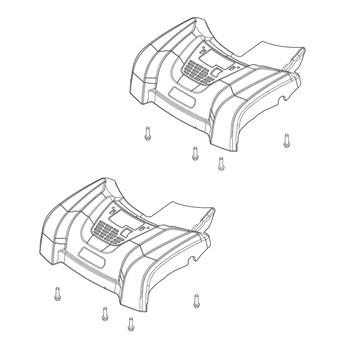 Husqvarna OEM FRONT COVER KIT 598453801 (2 Pack)