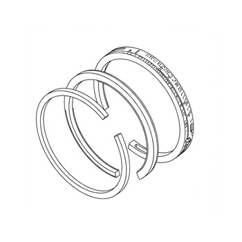 Honda Engines OEM 13013-887-000 - RING SET (0.75) (OS) - Honda Engines Original Part