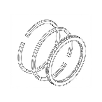 Honda Engines OEM 13011-ZG1-004 - RING SET (OS 0.25) - Honda Engines Original Part
