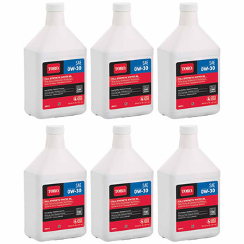 TORO Toro Snow Oil 0W30 Synthetic - 20 oz 38913 Pack(x6) For 38752 Snow Blower