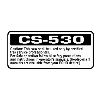 Echo OEM  X503009070 - LABEL MODEL - Echo Original Part - Image 1